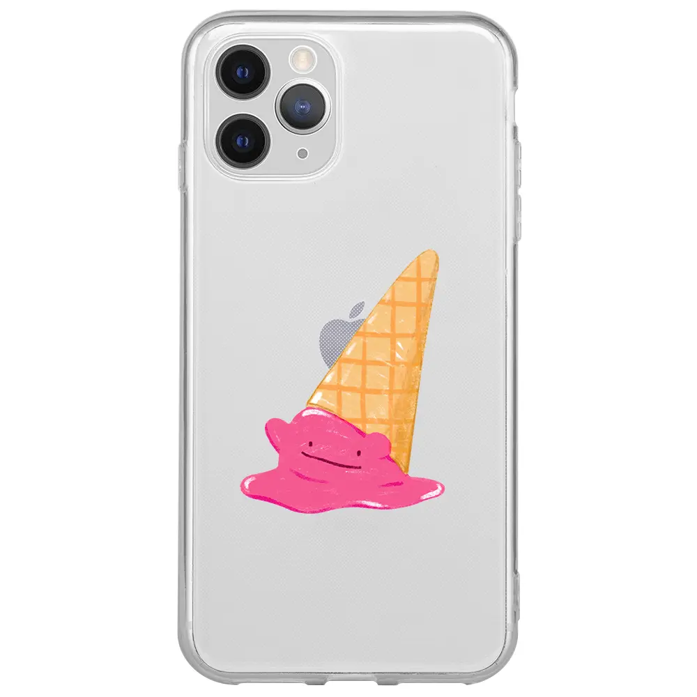 Apple iPhone 11 Pro Max Şeffaf Telefon Kılıfı - Sevimli Dondurma