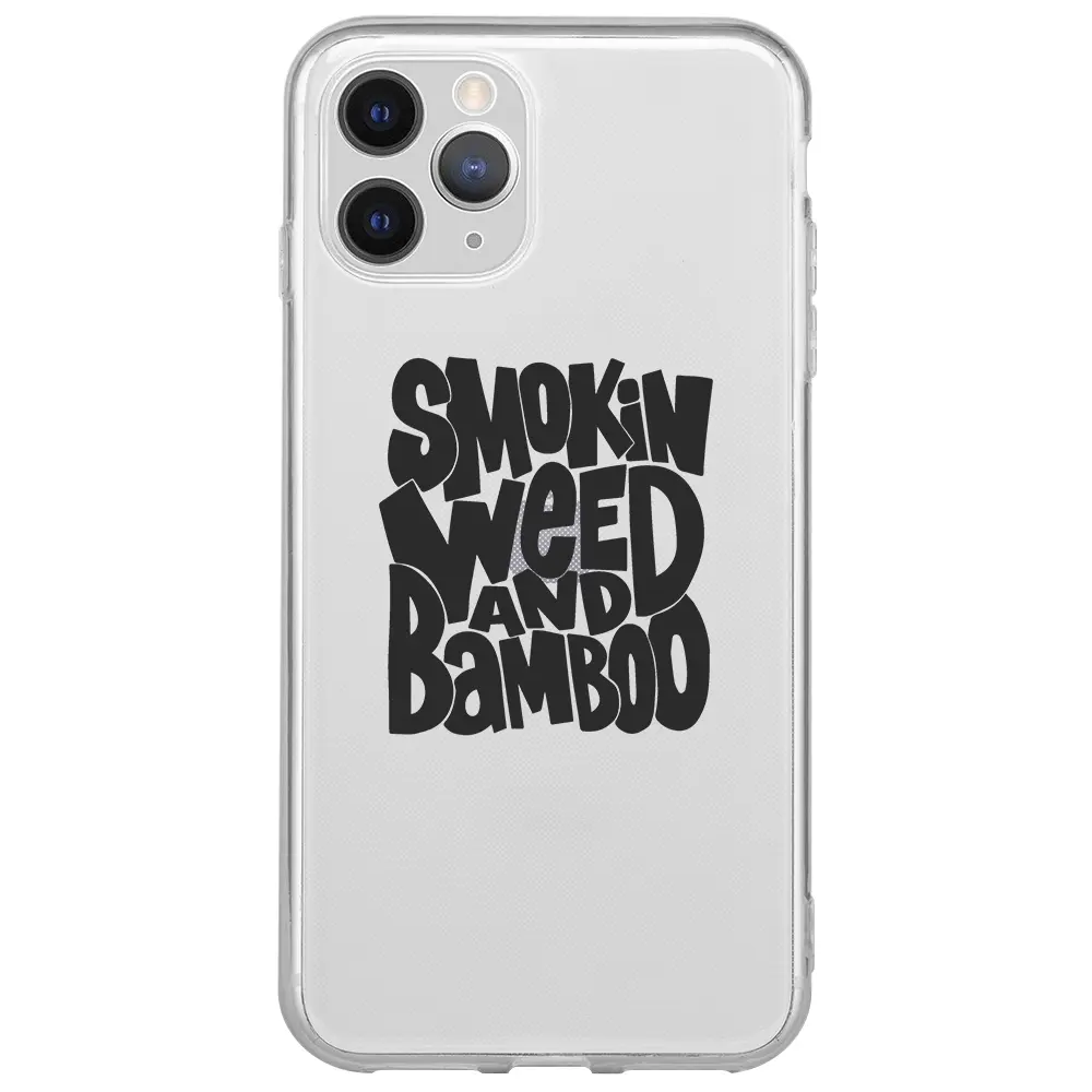 Apple iPhone 11 Pro Max Şeffaf Telefon Kılıfı - Smokin Weed