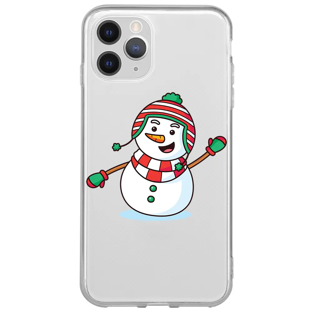 Apple iPhone 11 Pro Max Şeffaf Telefon Kılıfı - Snowman 2