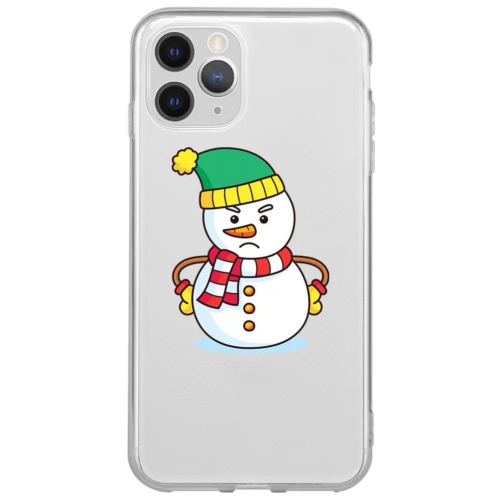 Apple iPhone 11 Pro Max Şeffaf Telefon Kılıfı - Snowman 3