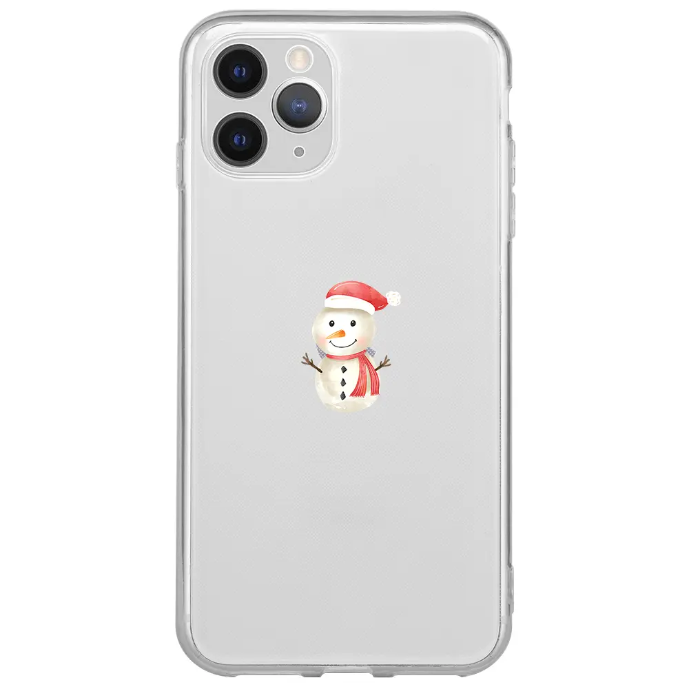 Apple iPhone 11 Pro Max Şeffaf Telefon Kılıfı - Snowman