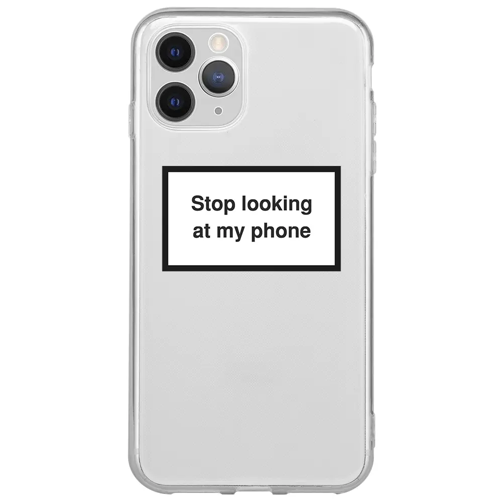 Apple iPhone 11 Pro Max Şeffaf Telefon Kılıfı - Stop Looking 2