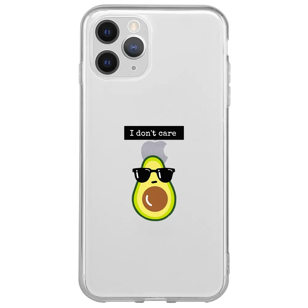 Apple iPhone 11 Pro Max Şeffaf Telefon Kılıfı - Thug Avokado