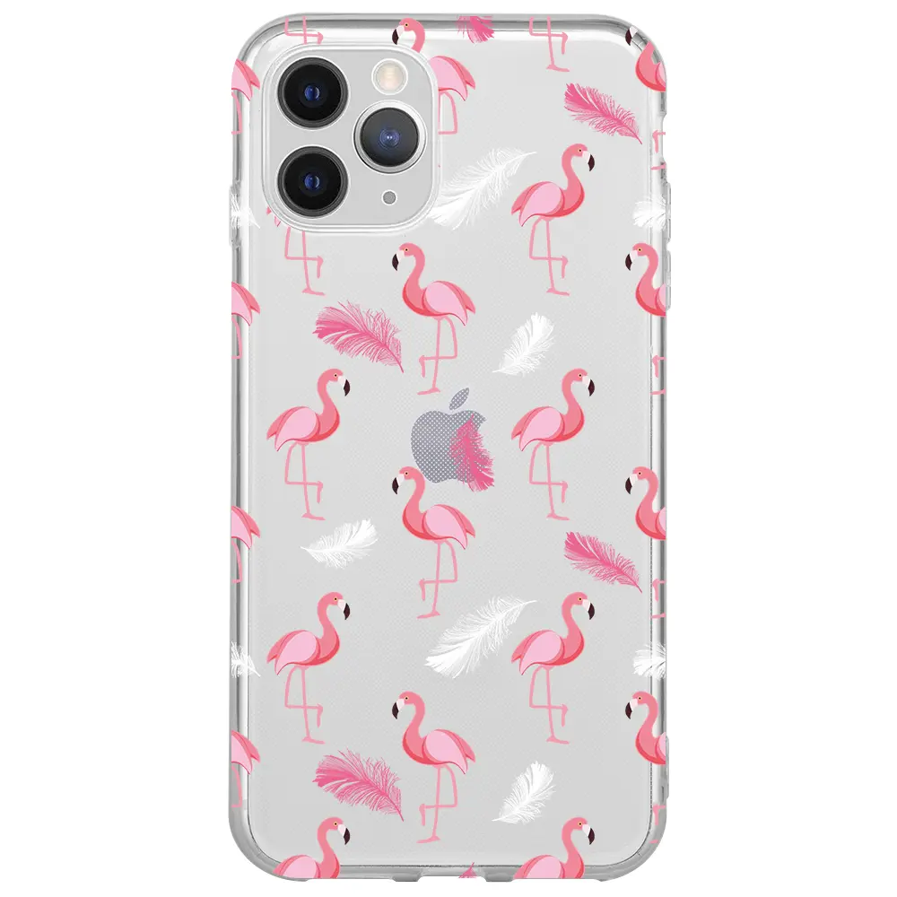 Apple iPhone 11 Pro Max Şeffaf Telefon Kılıfı - Tuy ve Flamingo