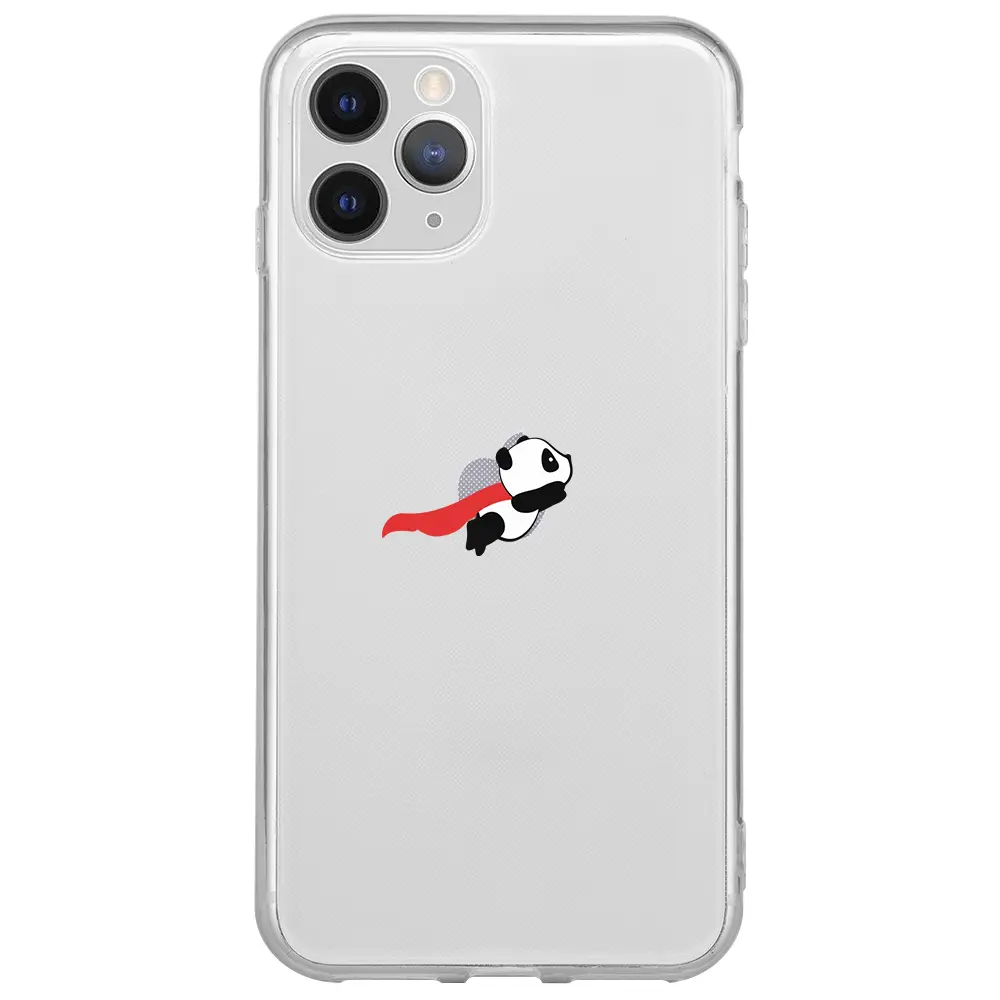 Apple iPhone 11 Pro Max Şeffaf Telefon Kılıfı - Uçan Panda