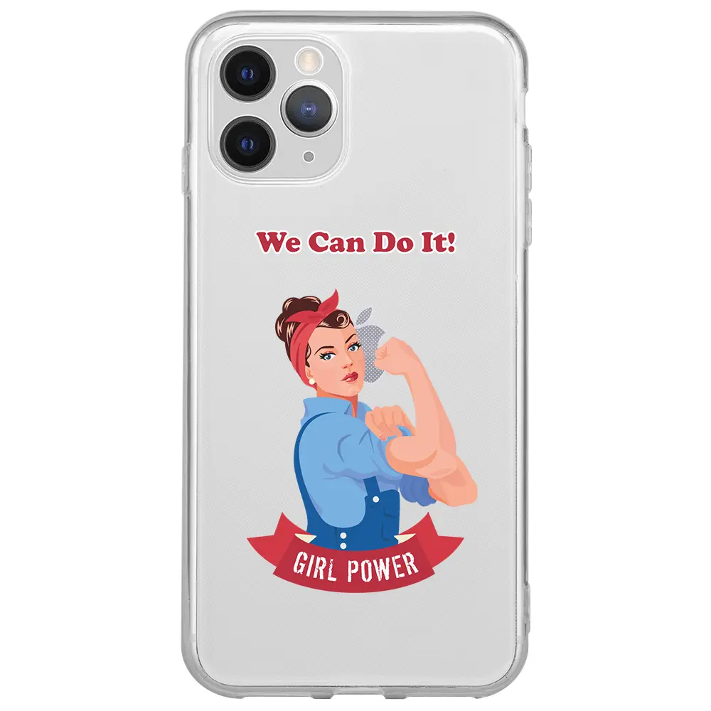 Apple iPhone 11 Pro Max Şeffaf Telefon Kılıfı - We Can Do It!