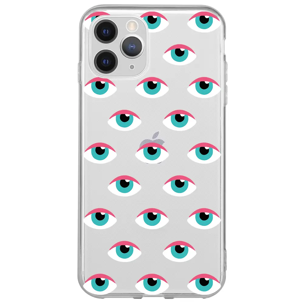 Apple iPhone 11 Pro Şeffaf Telefon Kılıfı - Sadece Gözler