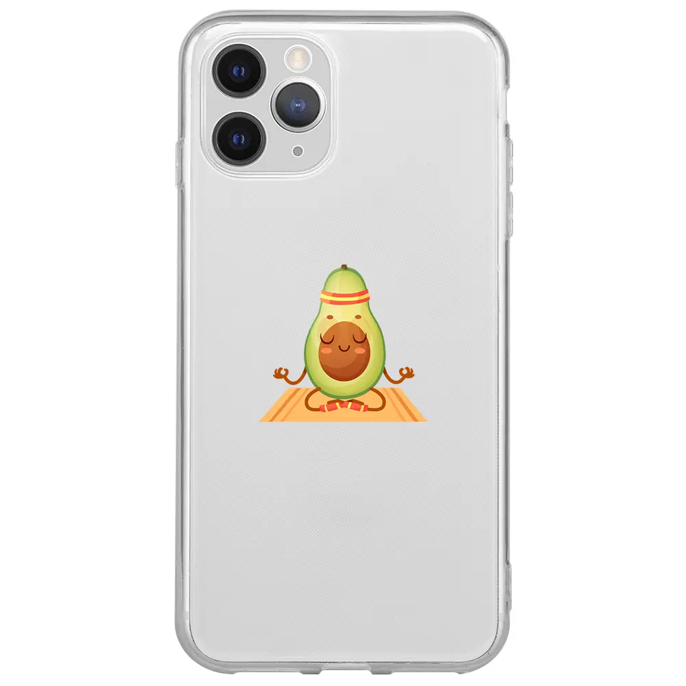 Apple iPhone 11 Pro Şeffaf Telefon Kılıfı - Yogacado Avokado