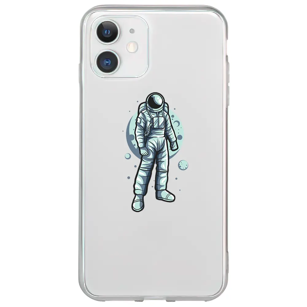 Apple iPhone 11 Şeffaf Telefon Kılıfı - Astronot