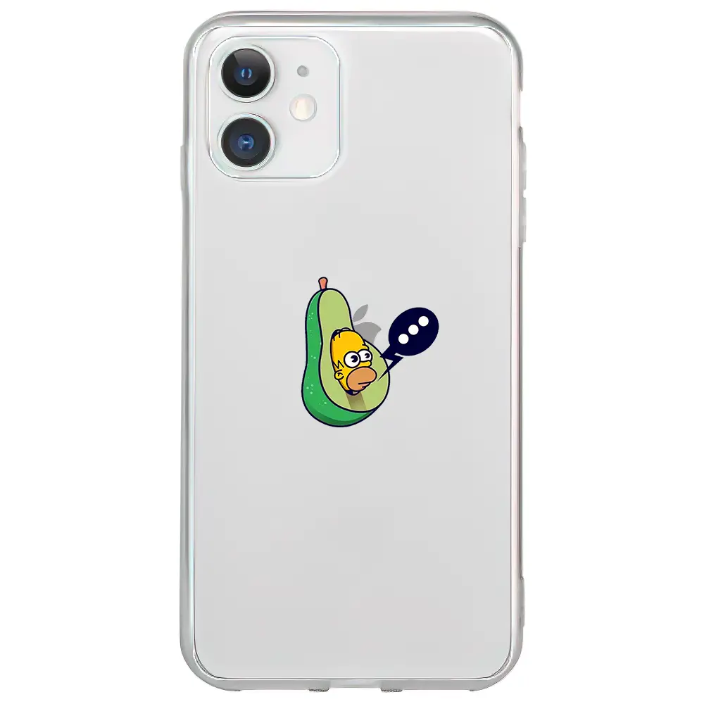 Apple iPhone 11 Şeffaf Telefon Kılıfı - Avokado Simpson