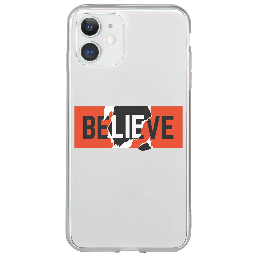 Apple iPhone 11 Şeffaf Telefon Kılıfı - Believe