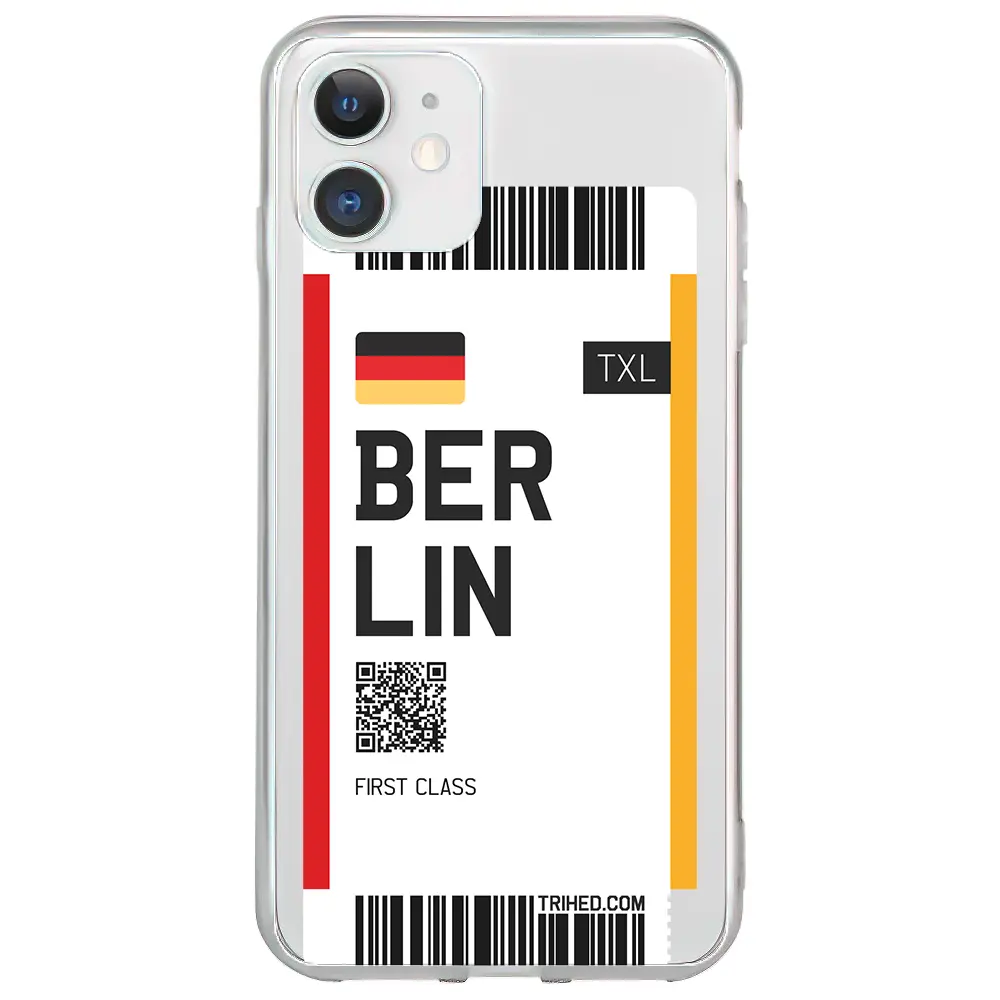Apple iPhone 11 Şeffaf Telefon Kılıfı - Berlin Bileti