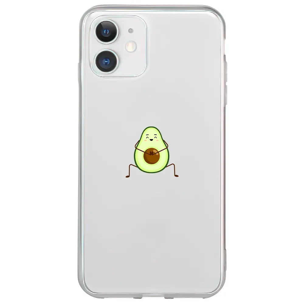 Apple iPhone 11 Şeffaf Telefon Kılıfı - Cute Avokado