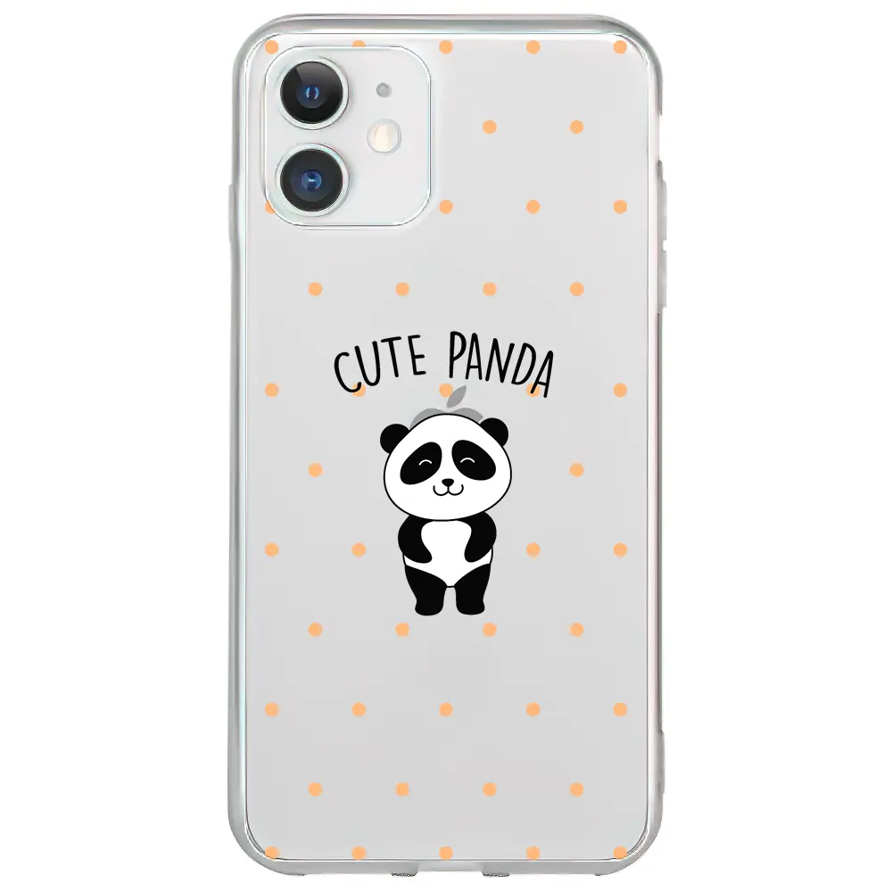 Apple iPhone 11 Şeffaf Telefon Kılıfı - Cute Panda