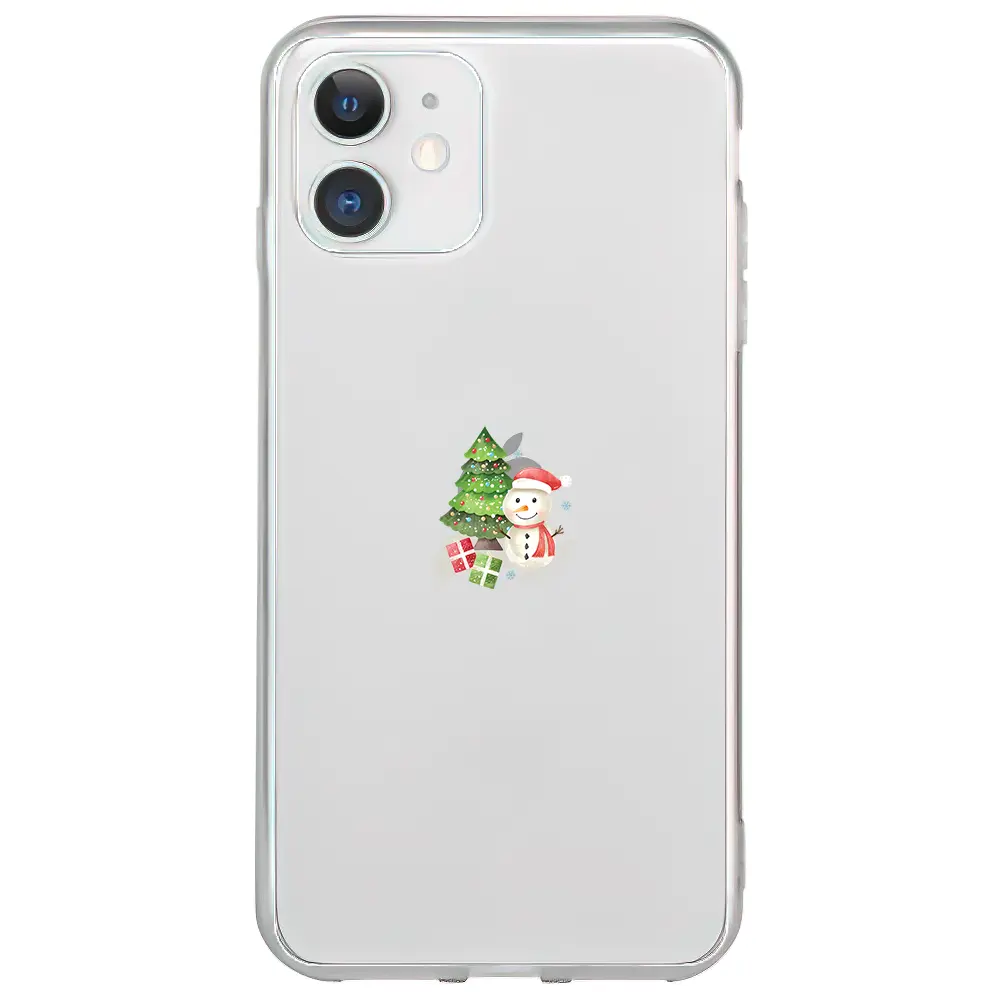 Apple iPhone 11 Şeffaf Telefon Kılıfı - Cute Snowman