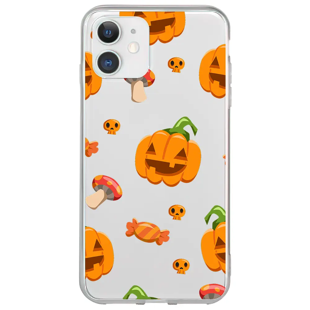 Apple iPhone 11 Şeffaf Telefon Kılıfı - Deadly Pumpkin