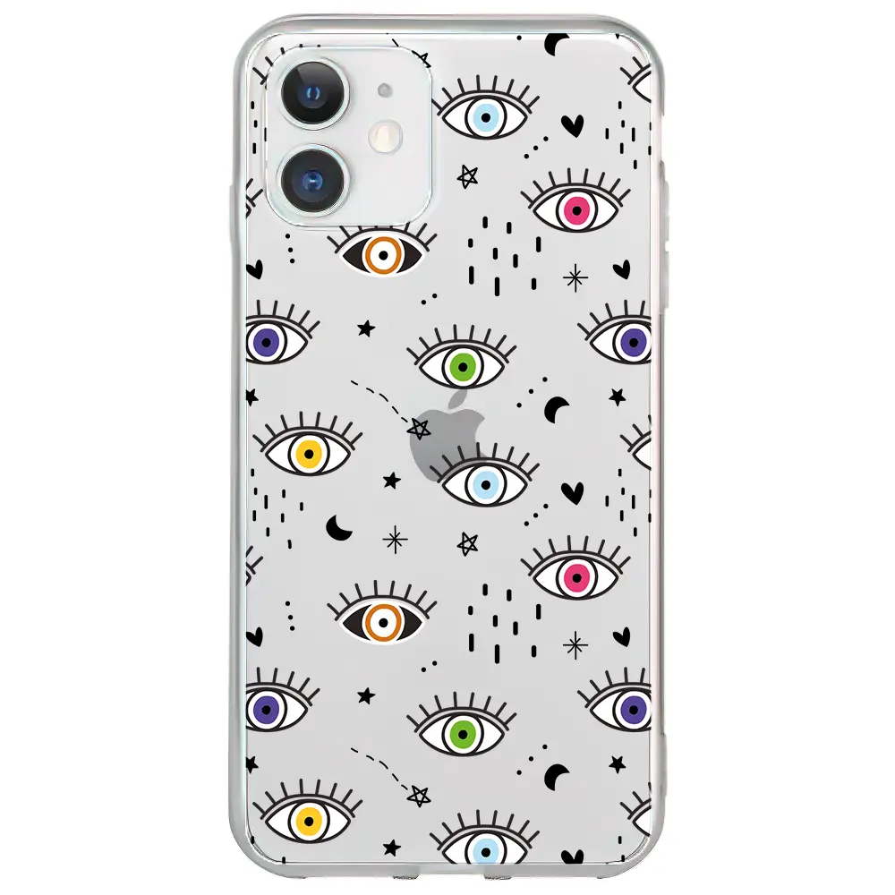 Apple iPhone 11 Şeffaf Telefon Kılıfı - En Renkli Göz