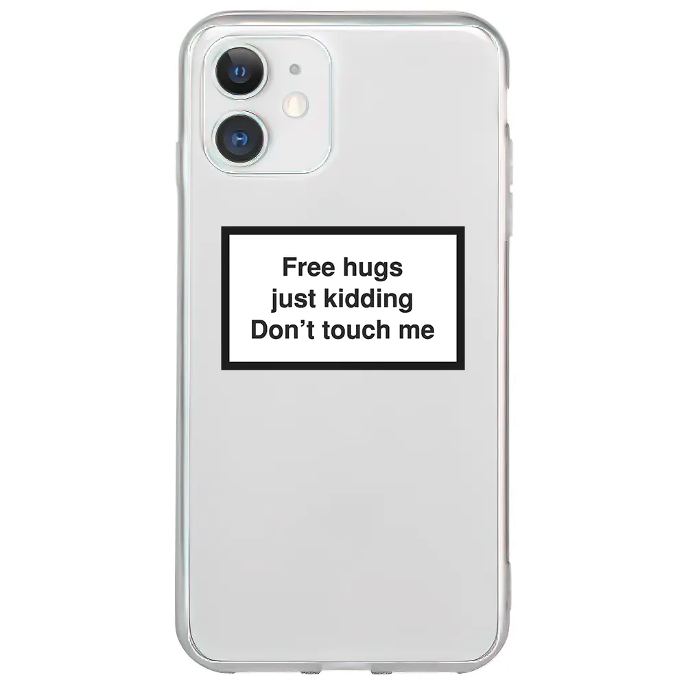Apple iPhone 11 Şeffaf Telefon Kılıfı - Free Hugs