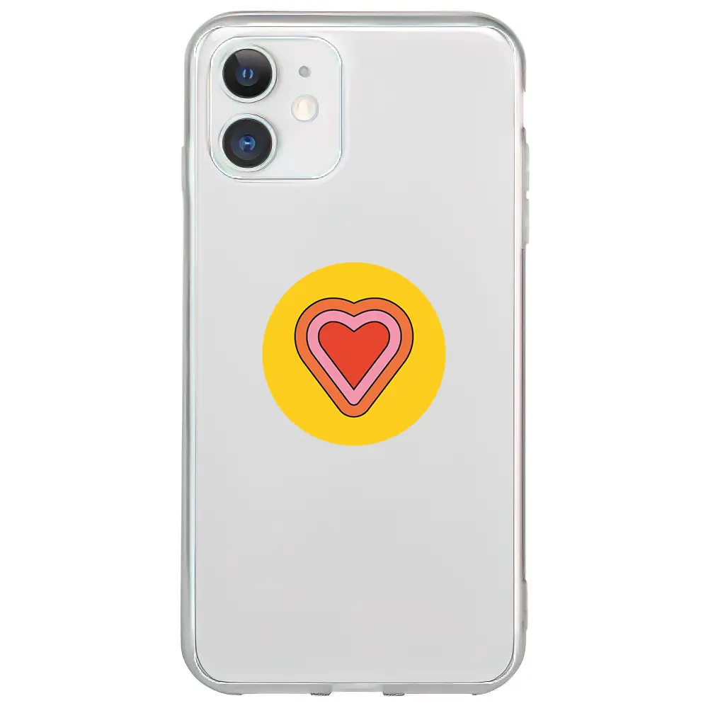 Apple iPhone 11 Şeffaf Telefon Kılıfı - Kalp
