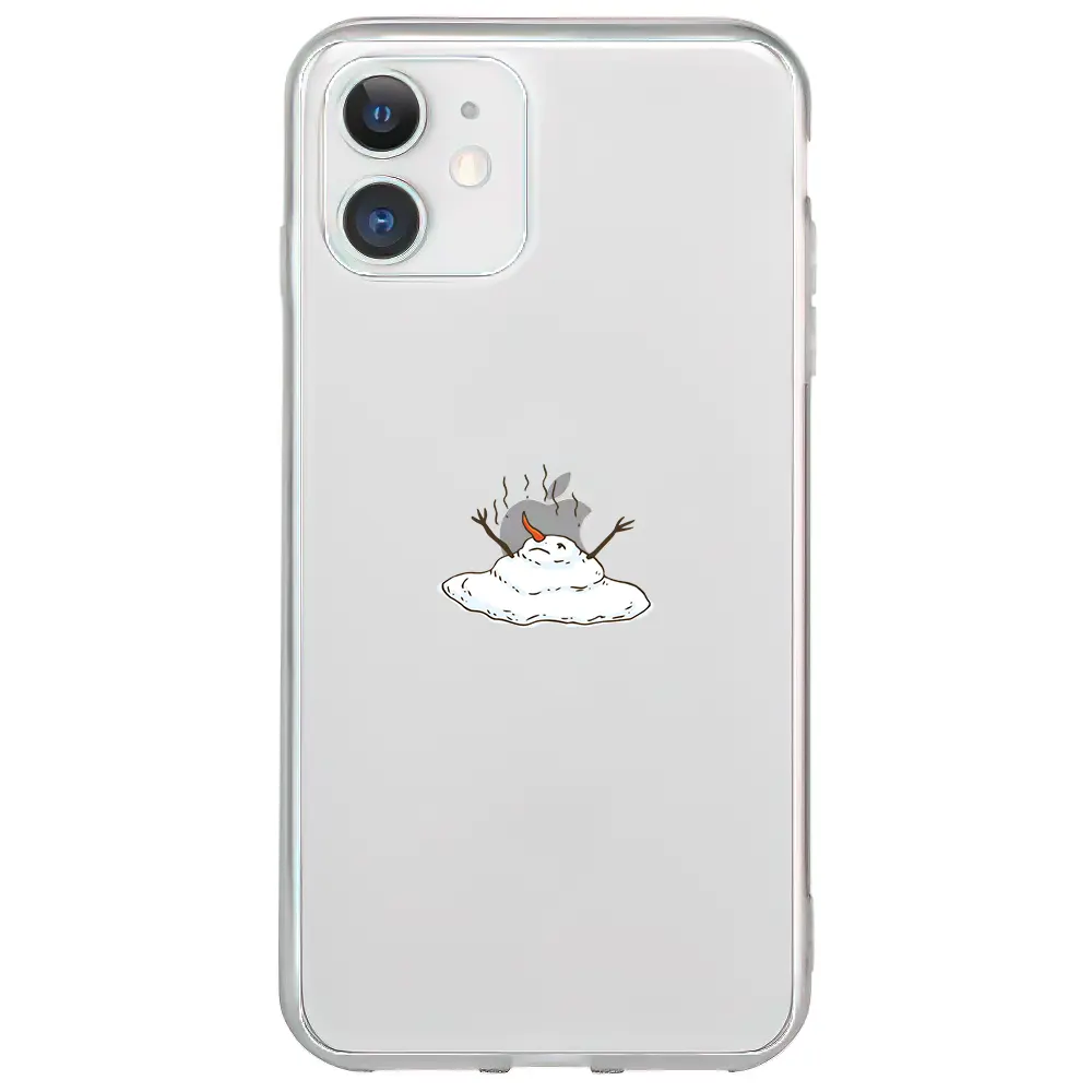 Apple iPhone 11 Şeffaf Telefon Kılıfı - Melting Snowman
