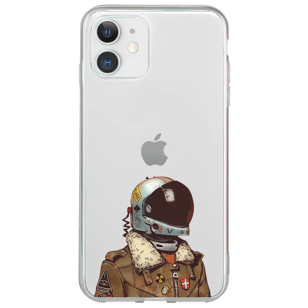 Apple iPhone 11 Şeffaf Telefon Kılıfı - Motorcycle Man
