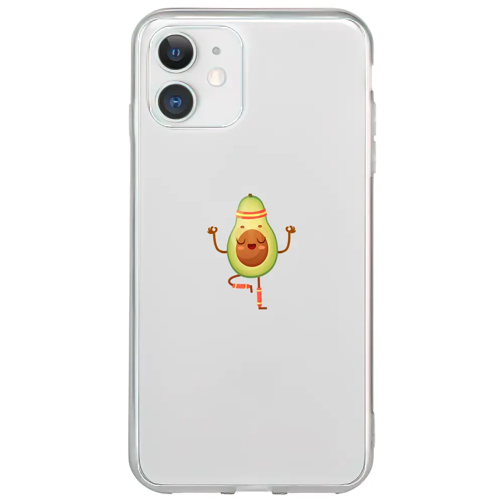 Apple iPhone 11 Şeffaf Telefon Kılıfı - Peaceful Avokado