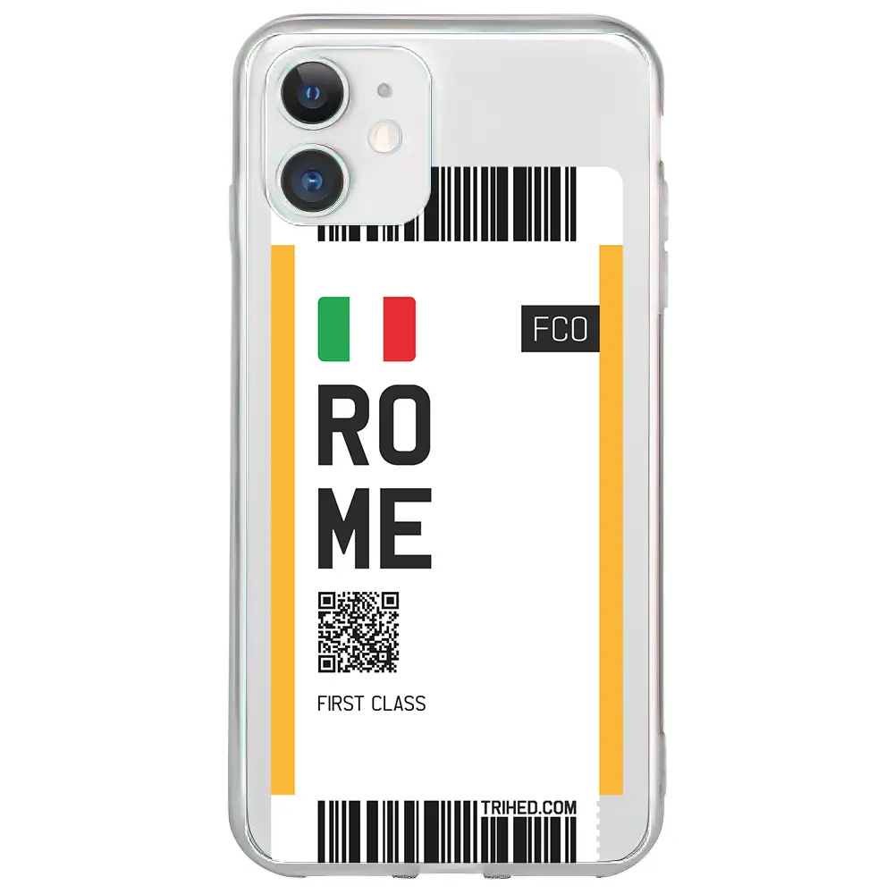 Apple iPhone 11 Şeffaf Telefon Kılıfı - Rome Bileti