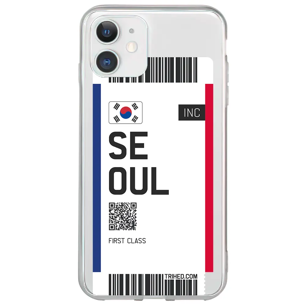 Apple iPhone 11 Şeffaf Telefon Kılıfı - Seoul Bileti