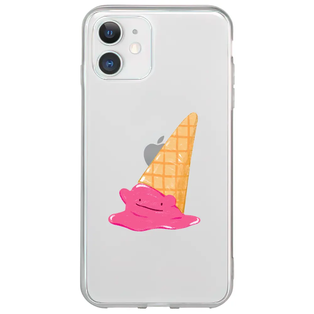 Apple iPhone 11 Şeffaf Telefon Kılıfı - Sevimli Dondurma
