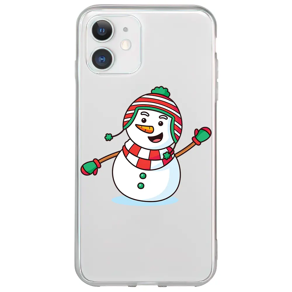 Apple iPhone 11 Şeffaf Telefon Kılıfı - Snowman 2
