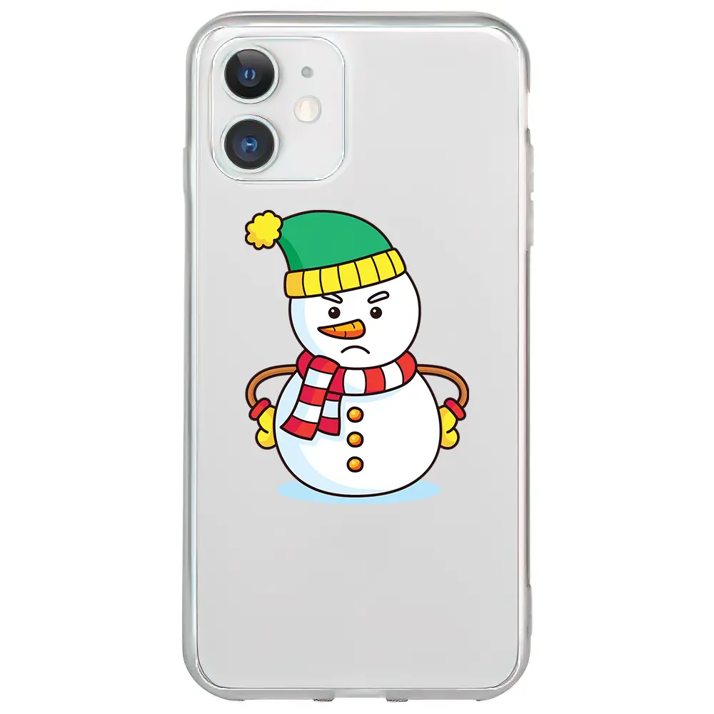 Apple iPhone 11 Şeffaf Telefon Kılıfı - Snowman 3