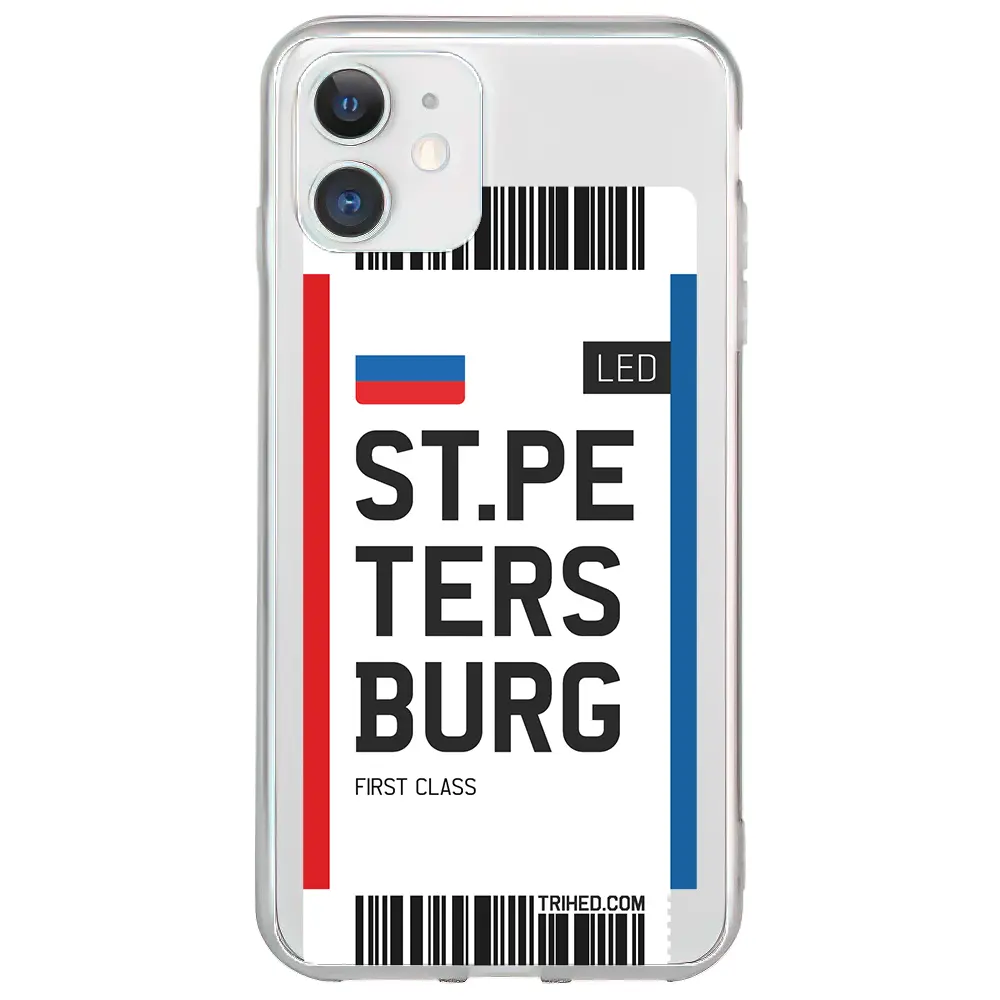Apple iPhone 11 Şeffaf Telefon Kılıfı - St. Petersburg Bileti