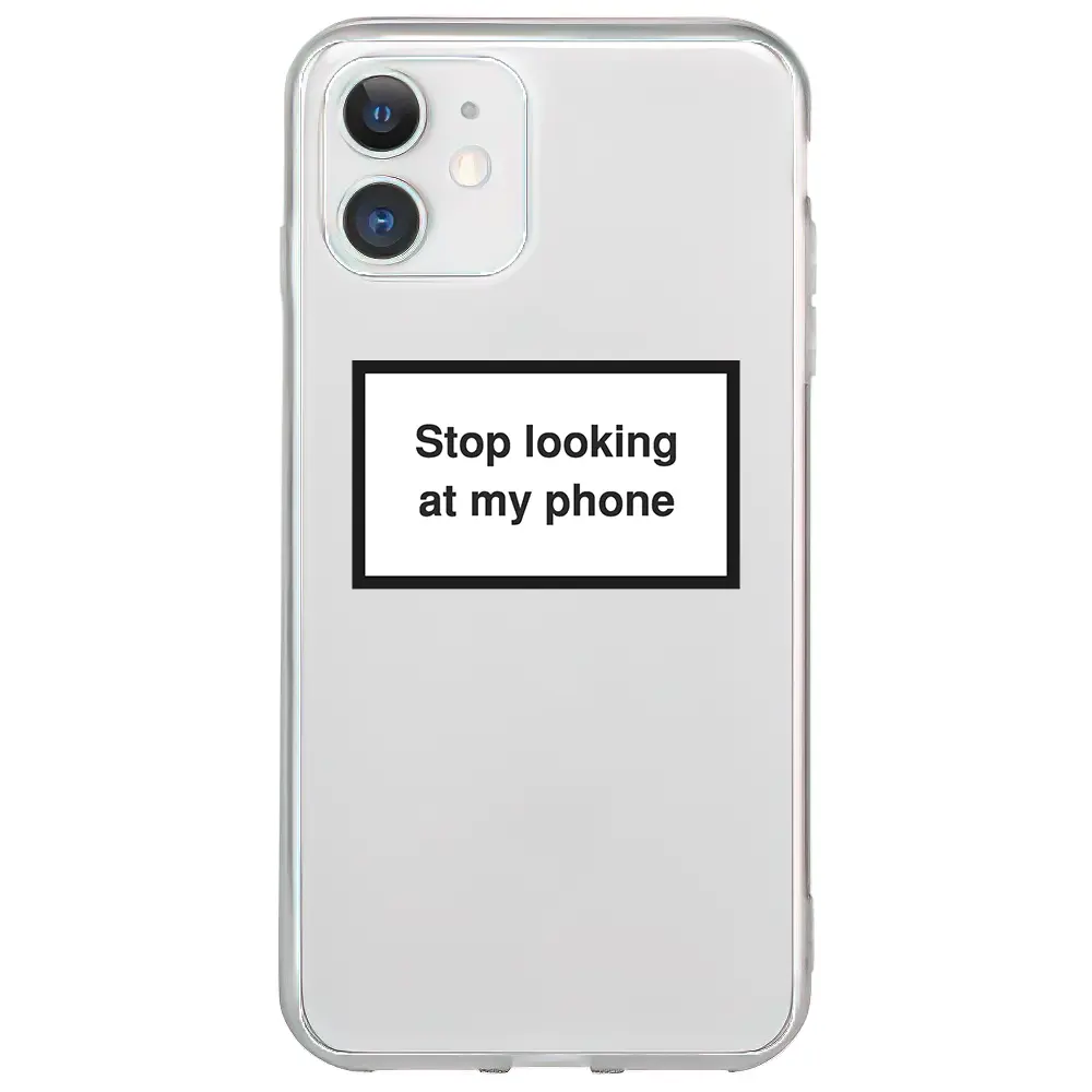 Apple iPhone 11 Şeffaf Telefon Kılıfı - Stop Looking 2