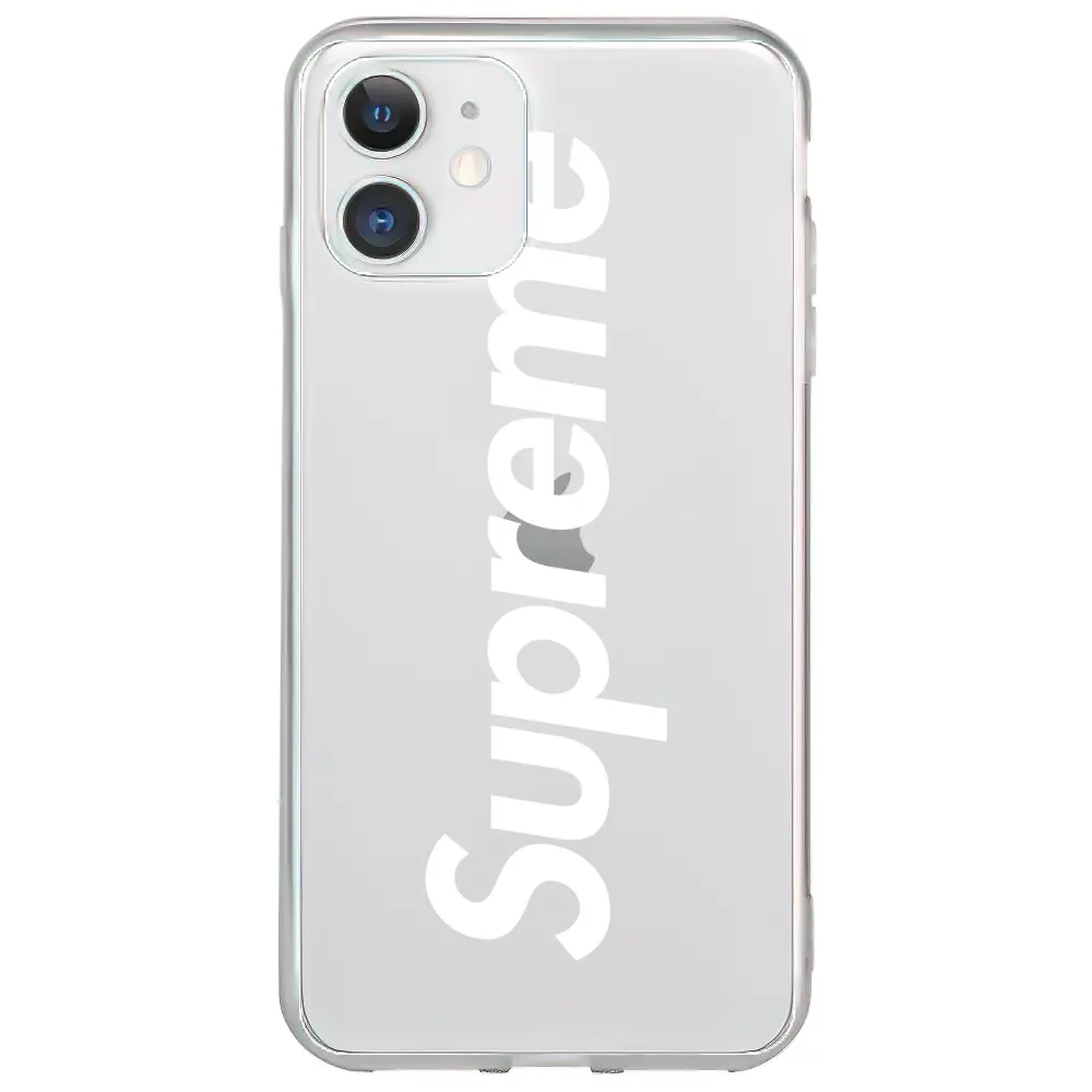 Apple iPhone 11 Şeffaf Telefon Kılıfı - Supreme