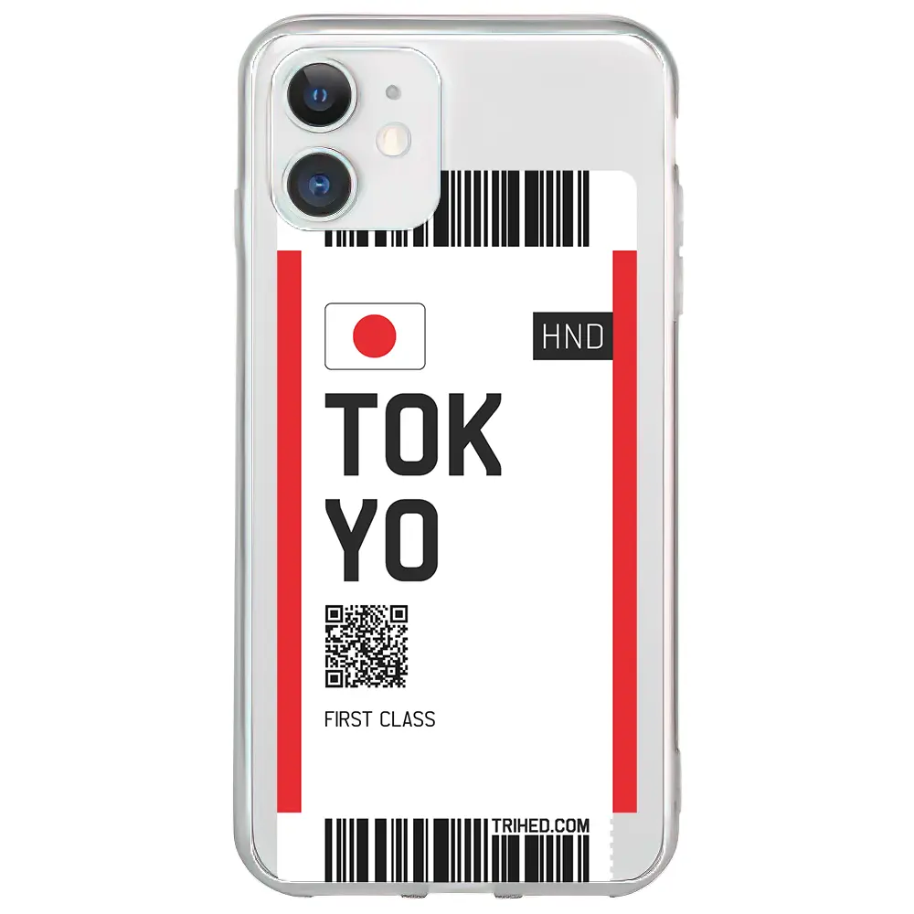 Apple iPhone 11 Şeffaf Telefon Kılıfı - Tokyo Bileti