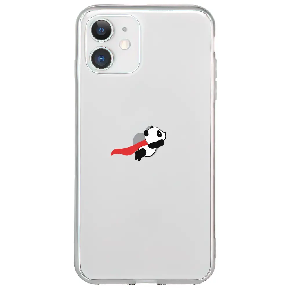 Apple iPhone 11 Şeffaf Telefon Kılıfı - Uçan Panda