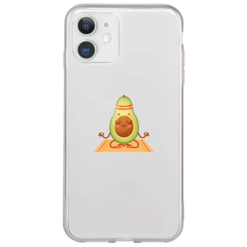 Apple iPhone 11 Şeffaf Telefon Kılıfı - Yogacado Avokado