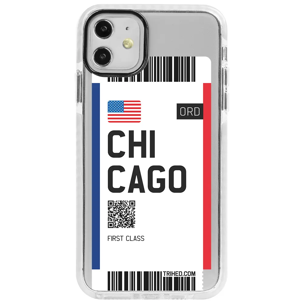 Apple iPhone 12 Beyaz Impact Premium Telefon Kılıfı - Chicago Bileti