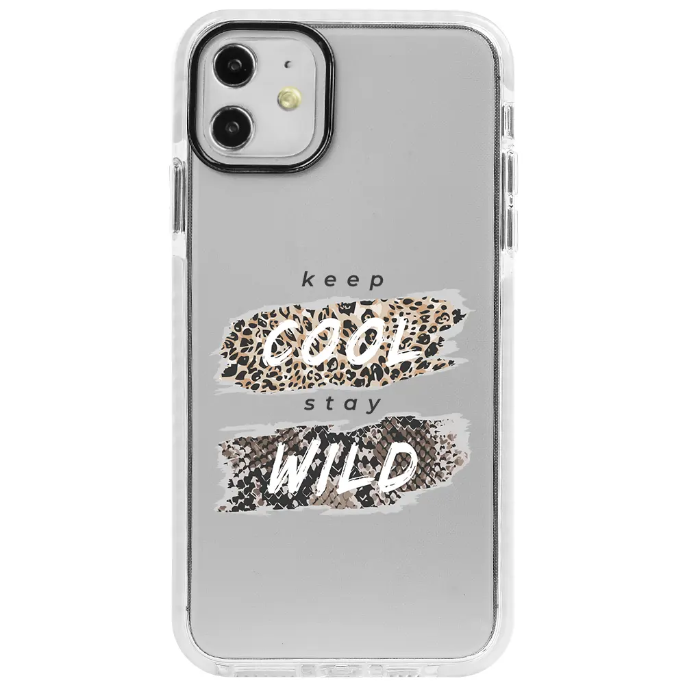 Apple iPhone 12 Beyaz Impact Premium Telefon Kılıfı - Cool Wild