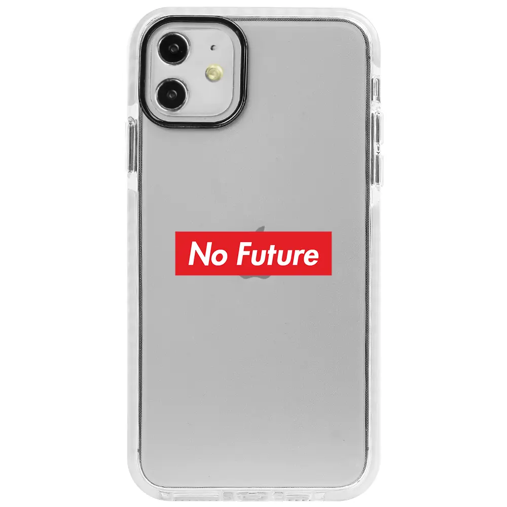 Apple iPhone 12 Beyaz Impact Premium Telefon Kılıfı - No Future