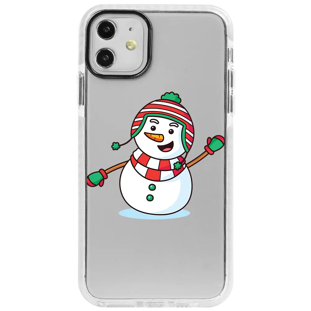Apple iPhone 12 Beyaz Impact Premium Telefon Kılıfı - Snowman 2