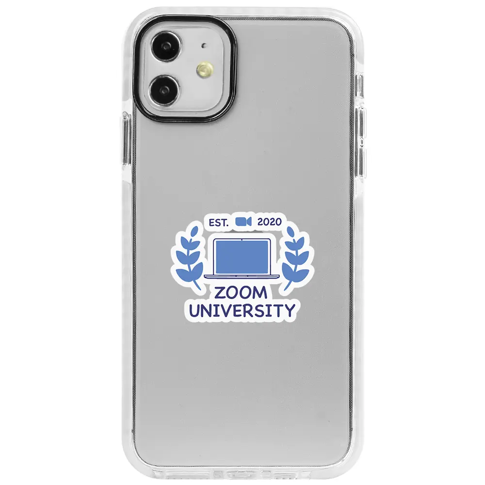 Apple iPhone 12 Beyaz Impact Premium Telefon Kılıfı - Zoom Üniversitesi