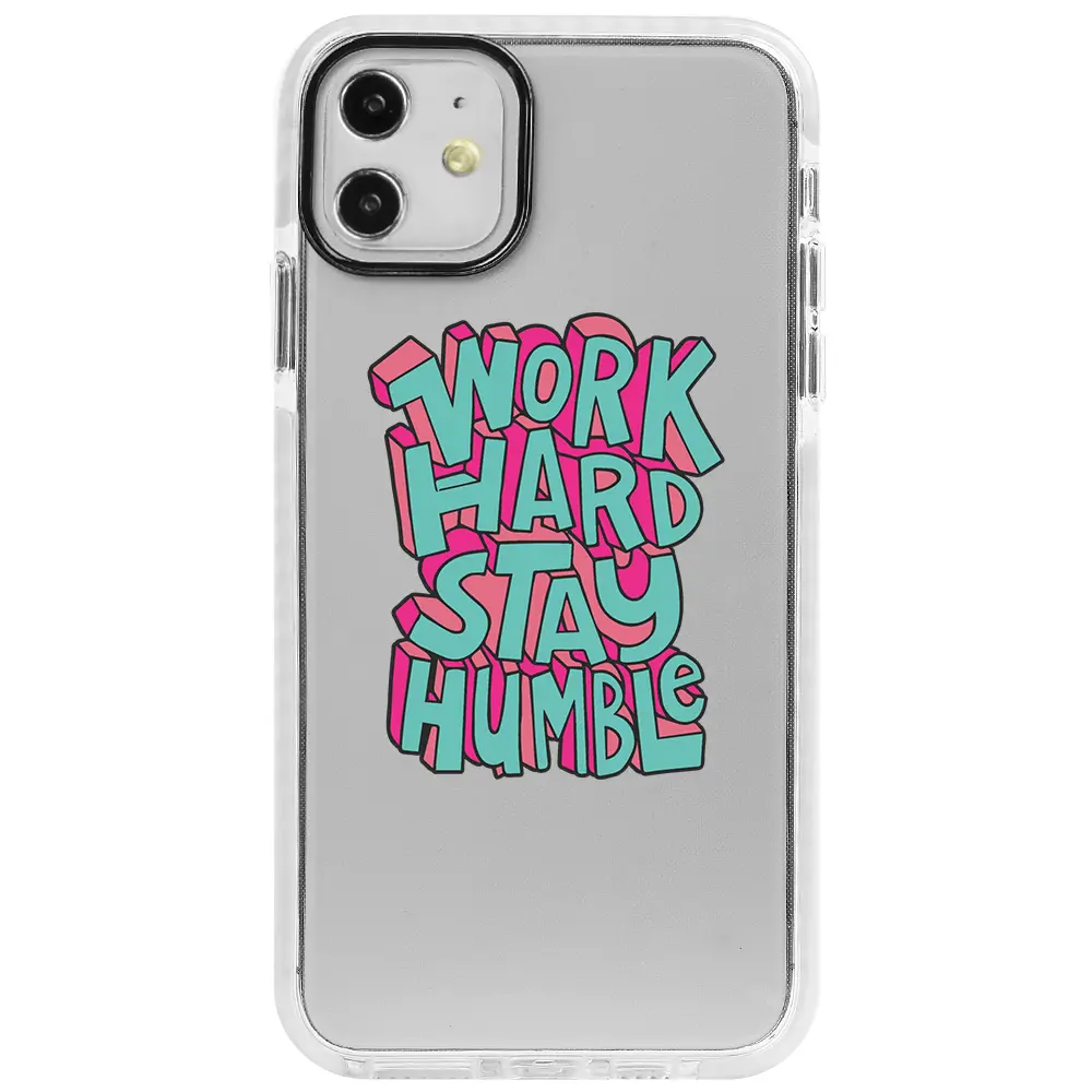 Apple iPhone 12 Mini Beyaz Impact Premium Telefon Kılıfı - Work Hard