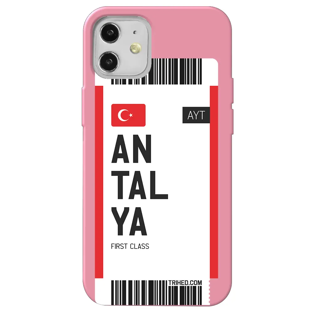Apple iPhone 12 Mini Pembe Renkli Silikon Telefon Kılıfı - Antalya Bileti