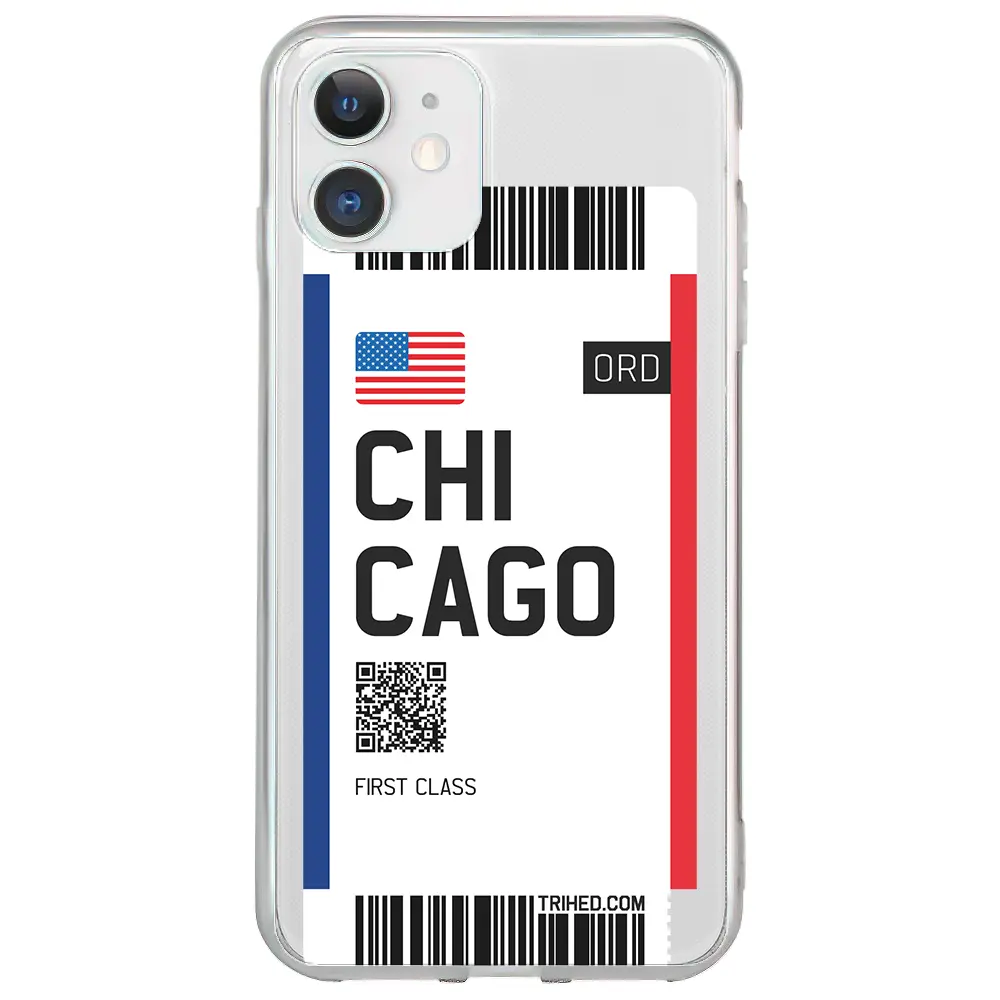Apple iPhone 12 Mini Şeffaf Telefon Kılıfı - Chicago Bileti