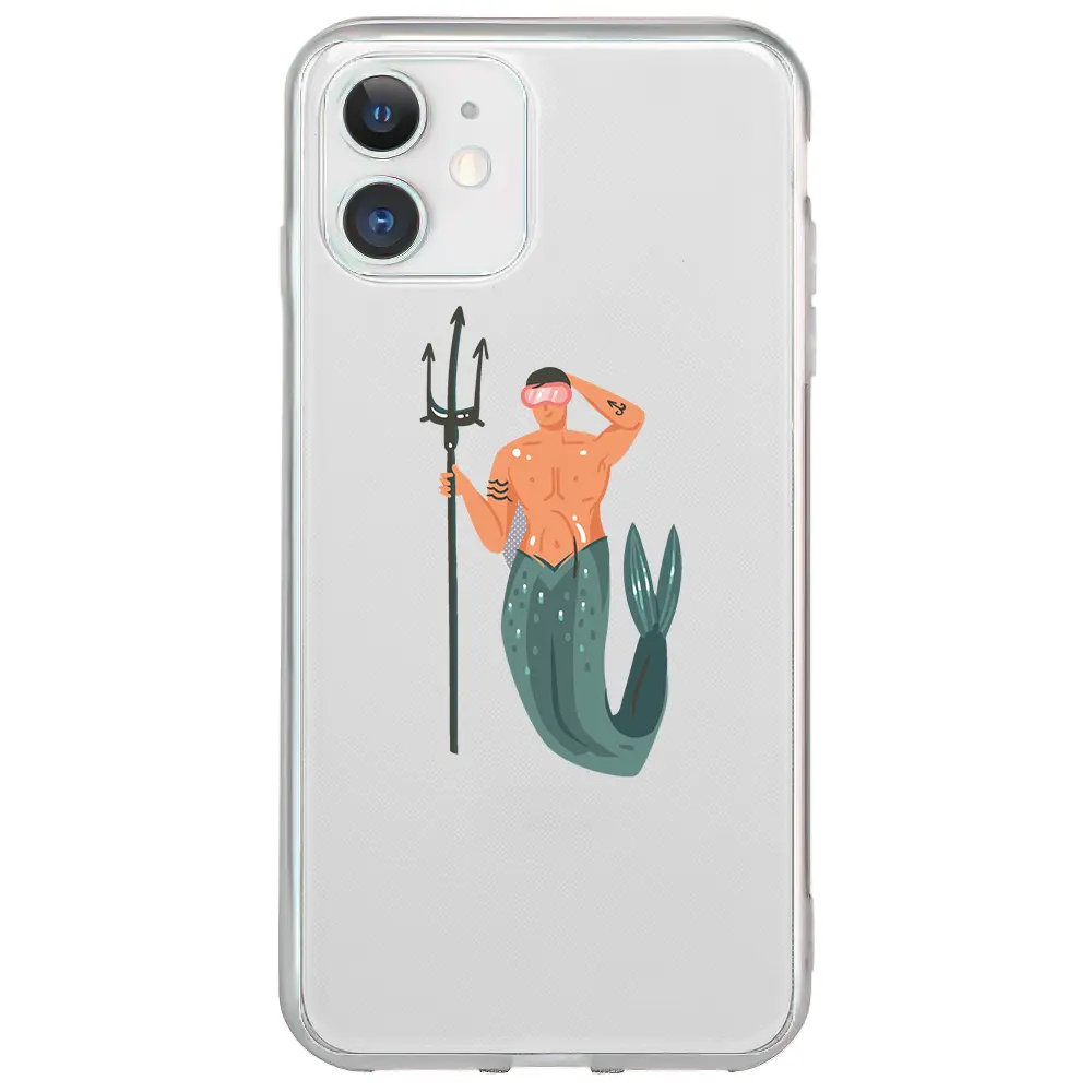 Apple iPhone 12 Mini Şeffaf Telefon Kılıfı - Deniz Erkeği