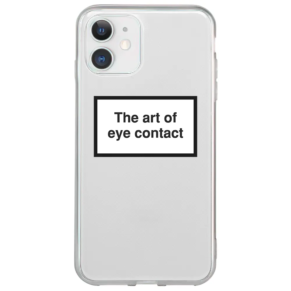 Apple iPhone 12 Mini Şeffaf Telefon Kılıfı - Eye Contact