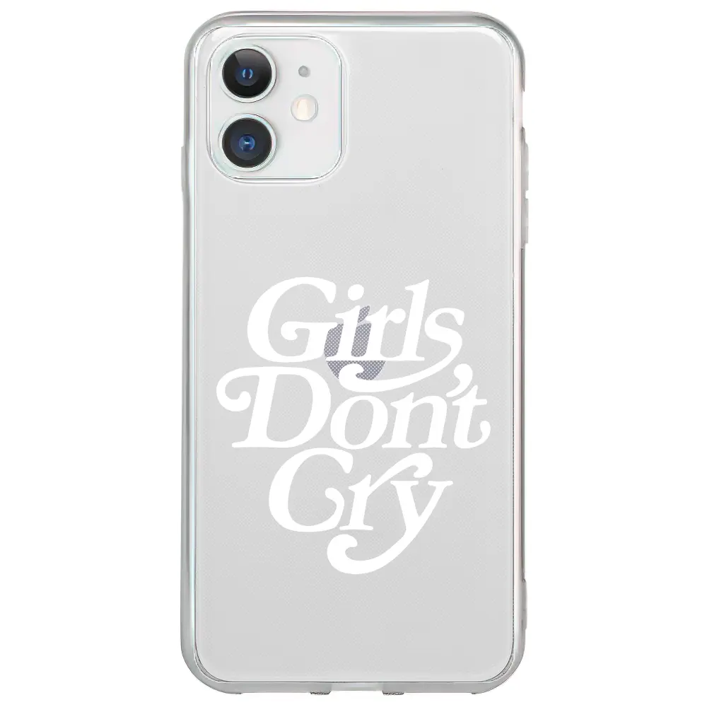 Apple iPhone 12 Mini Şeffaf Telefon Kılıfı - Girls Don't Cry