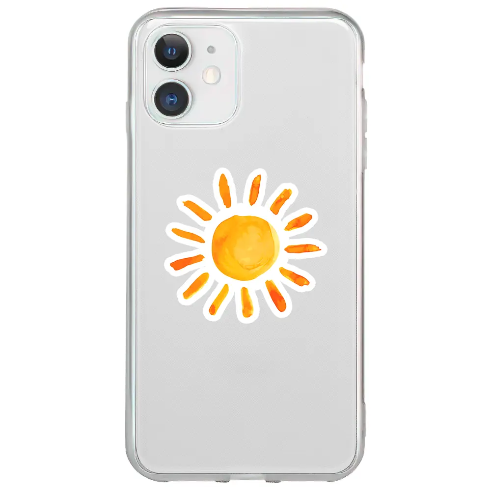 Apple iPhone 12 Mini Şeffaf Telefon Kılıfı - Güneş