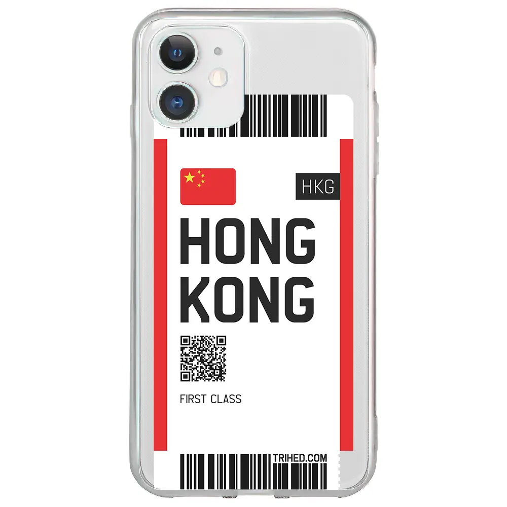 Apple iPhone 12 Mini Şeffaf Telefon Kılıfı - Hong Kong Bileti